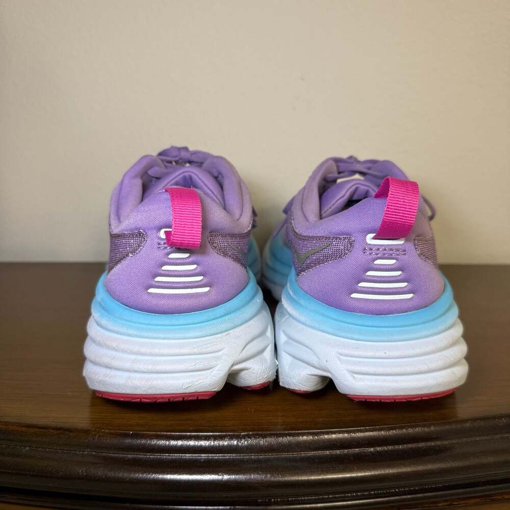 Hoka Bondi 8 Women's Running Shoes - Chalk Violet/Pastel Lilac Women size 8 - Picture 2 of 11